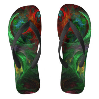 Chanclas Génesis Arte abstracto verde
