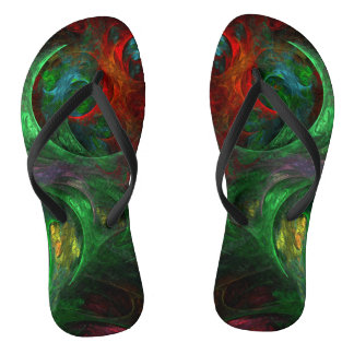 Chanclas Génesis Arte abstracto verde
