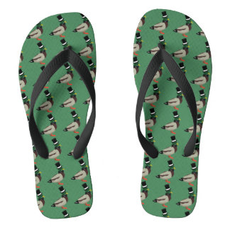 Chanclas Gentleman Mallard Duck Pattern Flip Flops