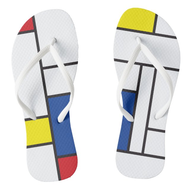 Chanclas Geometría Minimalista mondrina De Stijl Arte Moder (Plantilla)