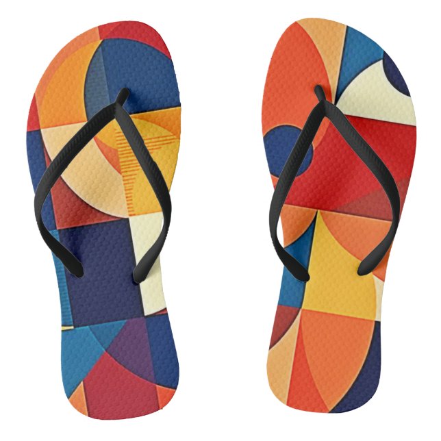 Chanclas Geometric Harmony: Artful Design (Plantilla)
