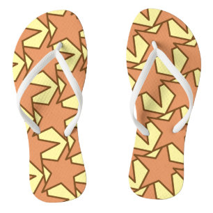 Chanclas Geométrica de estrella moderna - caramelo y amaril