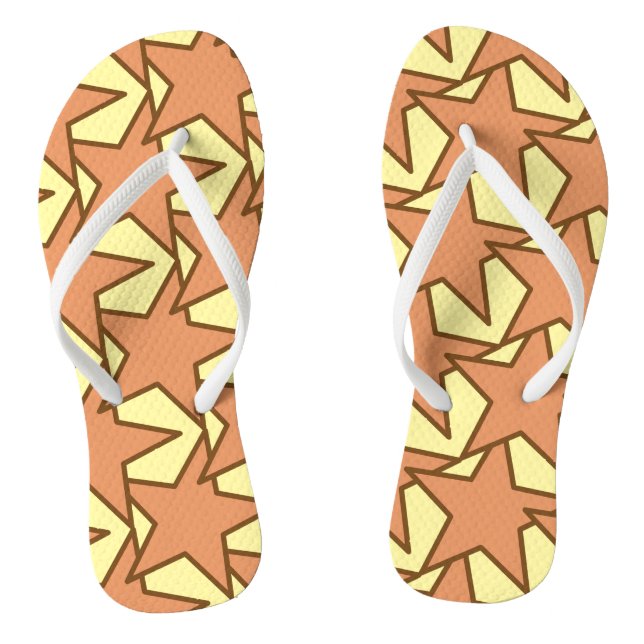 Chanclas Geométrica de estrella moderna - caramelo y amaril (Plantilla)