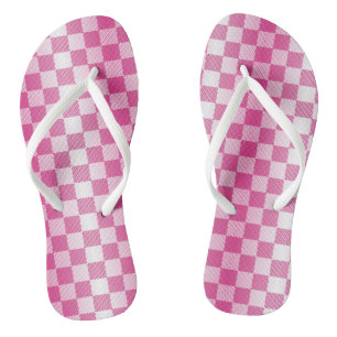 Chanclas Geométrico de color rosa y blanco