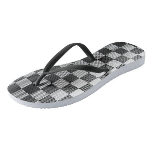Chanclas Geométrico de negro y blanco