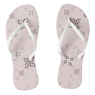 Chanclas geométrico rosa de piggy