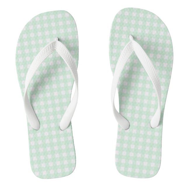 Chanclas Ginga Verde y F de Cuadros Vichy (Plantilla)