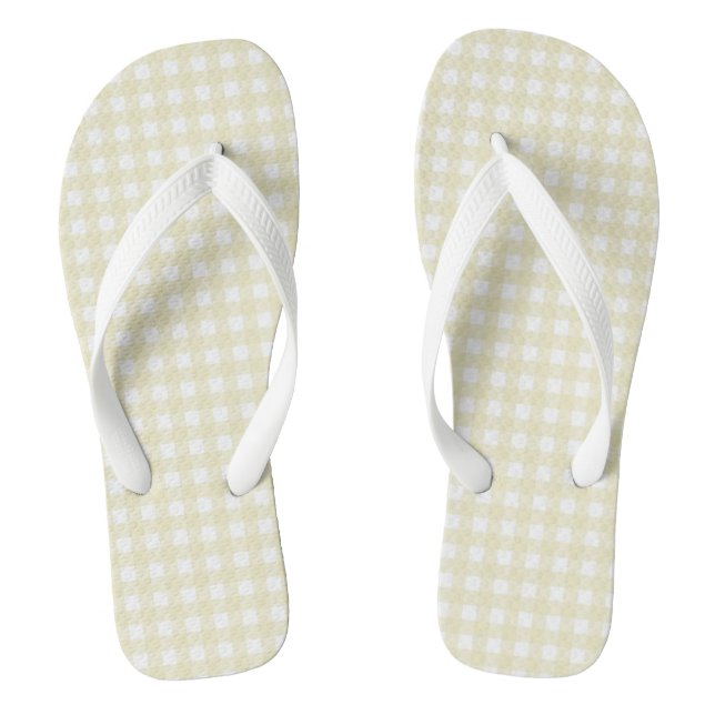 Chanclas Gingham Amarillo F & L (Plantilla)