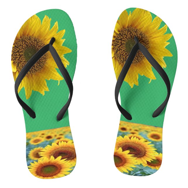 Chanclas Giro verde de girasol (Plantilla)