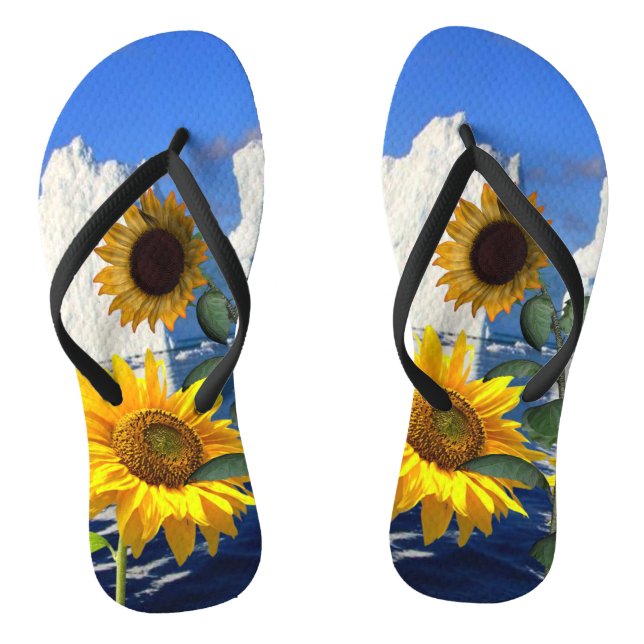 Chanclas Glaciar de girasol Flip Flops (Plantilla)