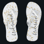 Chanclas Glam Confetti Gold<br><div class="desc">Boda de confeti dorado  de bridesmaid flops de labios</div>