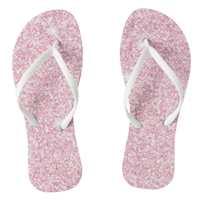Chanclas Glitz rosa pastel y glam (Plantilla)