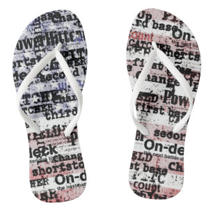 Chanclas Gloria del Béisbol Palabras de bandera estadouni
