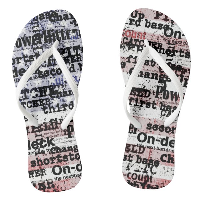 Chanclas Gloria del Béisbol | Palabras de la bandera nortea (Plantilla)