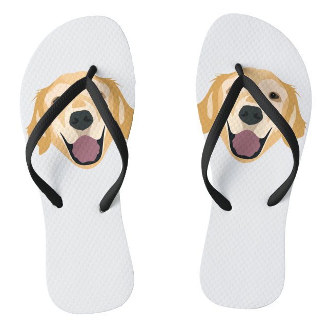 Chanclas Golden retriever del ilustracion (Plantilla)