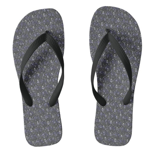 Chanclas Gotas de lluvia gris azul Metalizado (Plantilla)