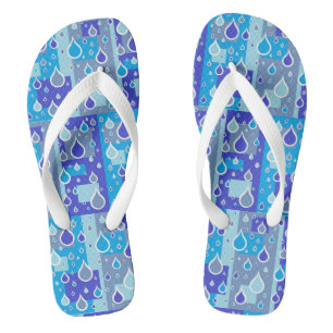 Chanclas Gotitas de Lluvia Chubascos de Abril Diseño Multi