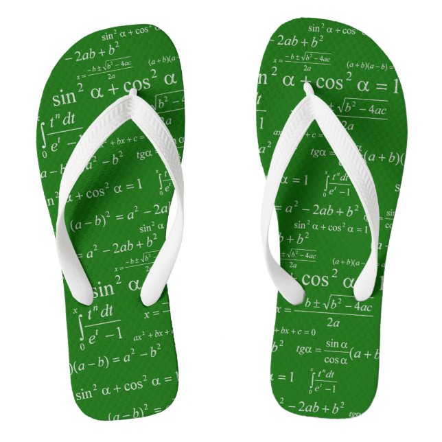 Chanclas Graciosas ecuaciones matemáticas chalkboard matemá (Plantilla)