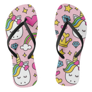 Chanclas Gracioso patrón unicornio Pink Magic Horse Cute