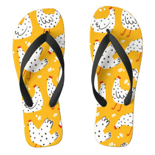 Chanclas Gracioso retro amarillo pollo negro