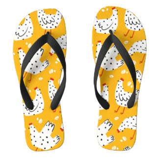 Chanclas Gracioso retro amarillo pollo negro