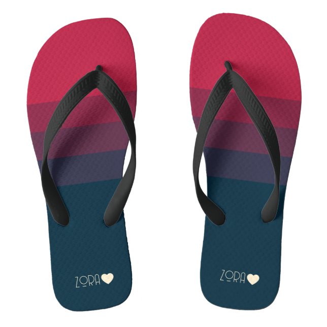 Chanclas Gradaciones Monogramadas Rojas y Negras Personaliz (Plantilla)