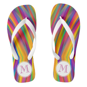 Chanclas Gradiente colorido Resumen Monograma