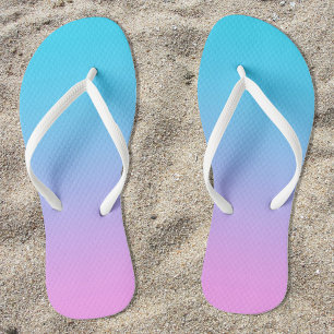 Chanclas Gradiente de azul acuático a rosa