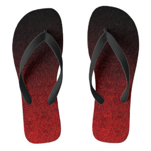 Chanclas Gradiente de Purpurina rojo y negro