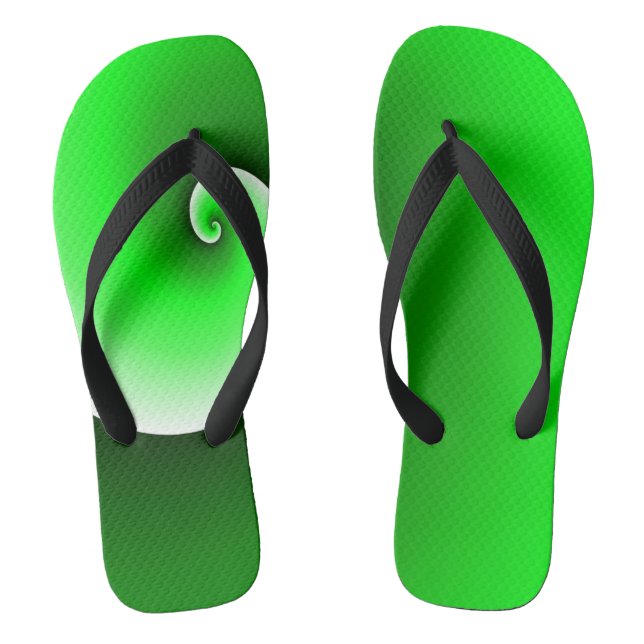 Chanclas Gradiente en espiral verde blanco (Plantilla)