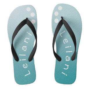 Chanclas Gradiente personalizado Verde azulado con puntos d
