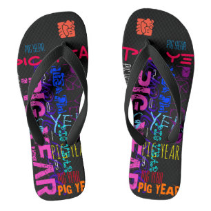 Chanclas Graffiti estilo Repeating Pig Year 2019 Men FF