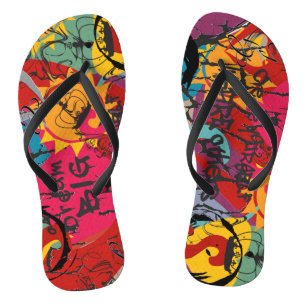 Chanclas Graffiti Love Flip Flops