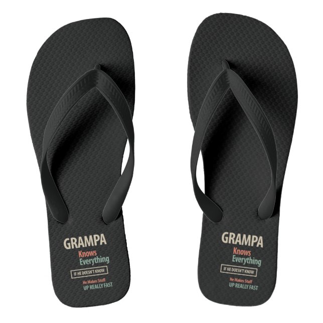 Chanclas Grampa lo sabe todo | Regalo del abuelo (Plantilla)