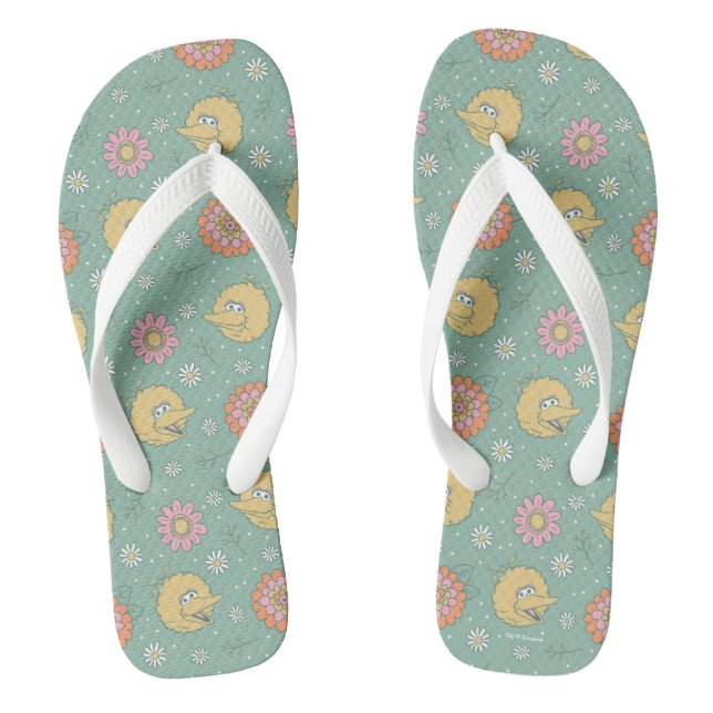 Chanclas Gran Bird | Patrón floral de buenos vibraciones (Plantilla)