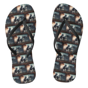 Chanclas Gran Danés de Halloween Espantoso