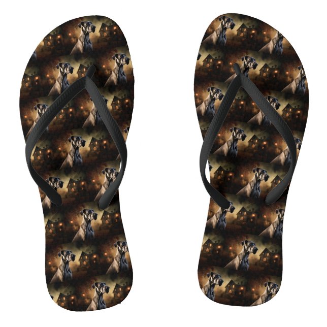 Chanclas Gran Danés de Halloween Espantoso (Plantilla)