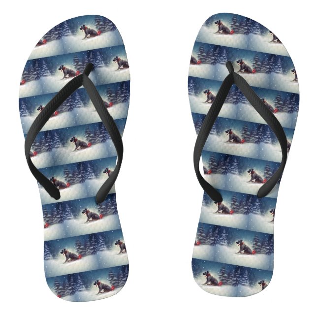 Chanclas Gran Danés Navidad nieve invierno (Plantilla)
