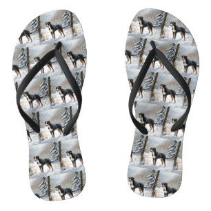 Chanclas Gran montaña suiza Deja que nieve Navidad