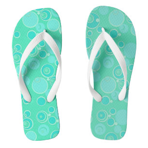 Chanclas Grandes burbujas de burbujas en todas partes Verde