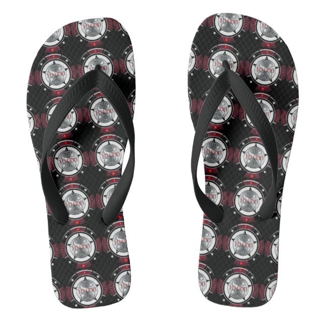 Chanclas Granes apostadores negros y rojo $10.000. (Plantilla)