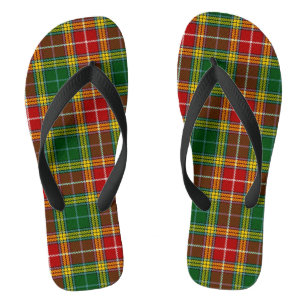 Chanclas Grant Tartan Red Green y Yellow Adults Flip Flops