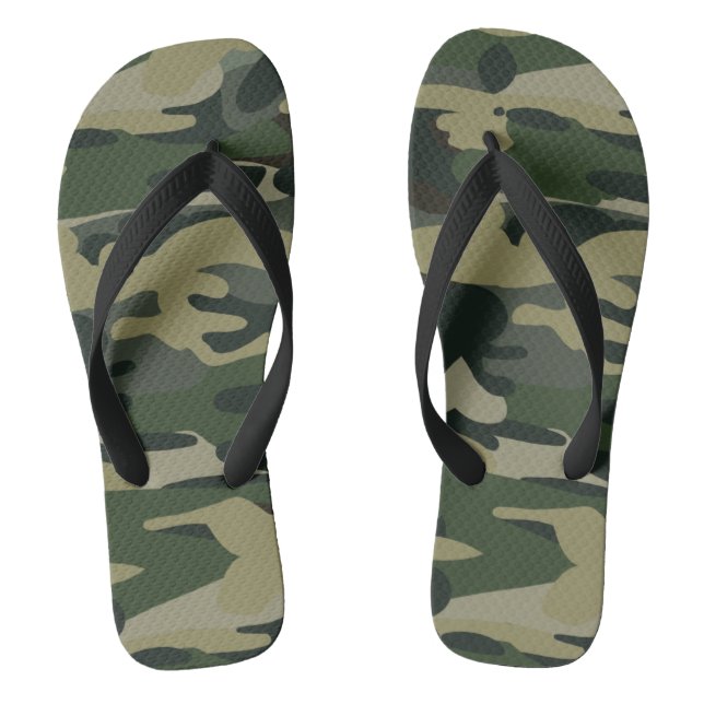 Chanclas Green Military Camouflage Pattern (Plantilla)