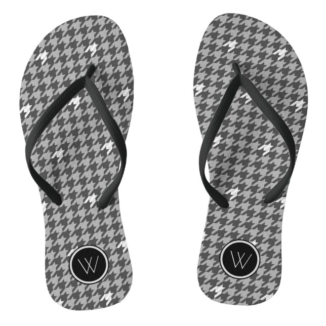 Chanclas Gris con flancos de hundstada de acento plateado (Plantilla)