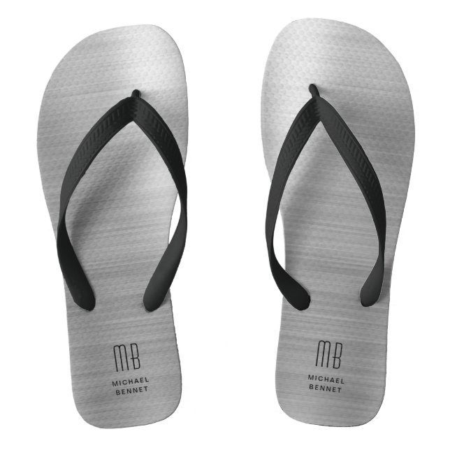 Chanclas Gris monográfico elegante (Plantilla)