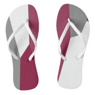 Chanclas Gris rosa y blanco fucsia