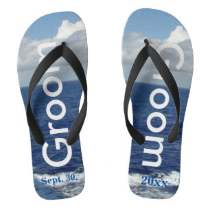 Chanclas Groom Ocean Waves Blue Sky