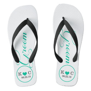Chanclas Groom personalizado (aqua)