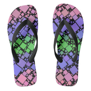Chanclas Groovy Boho Retro Mod Geométrico Orgullo Trigénero