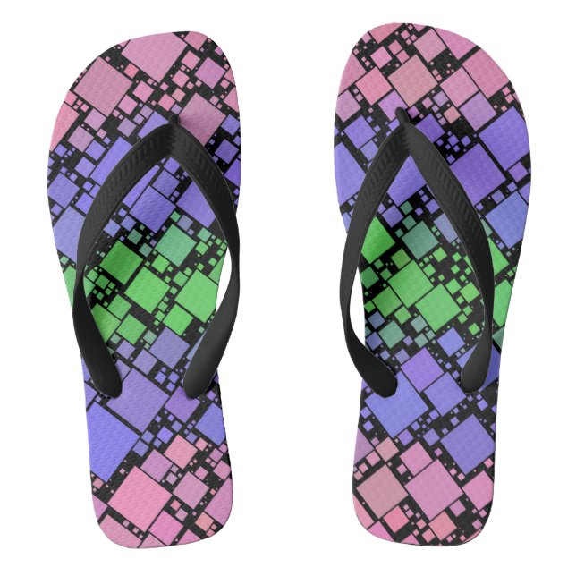 Chanclas Groovy Boho Retro Mod Geométrico Orgullo Trigénero (Plantilla)